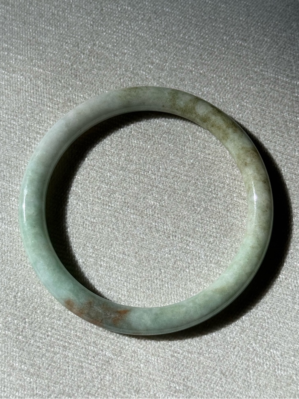 58.7mm Green/ Sajin Jadeite Jade Bangle - Natural Grade A